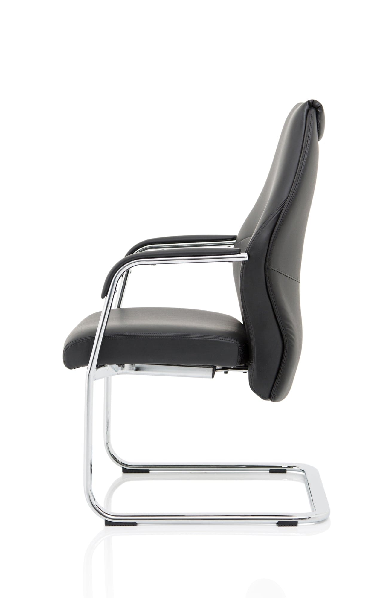 Mien High Back Leather Cantilever Visitor Office Chair - Image 6