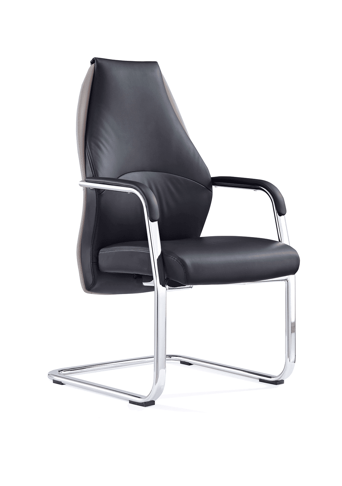 Mien High Back Leather Cantilever Visitor Office Chair - Image 4