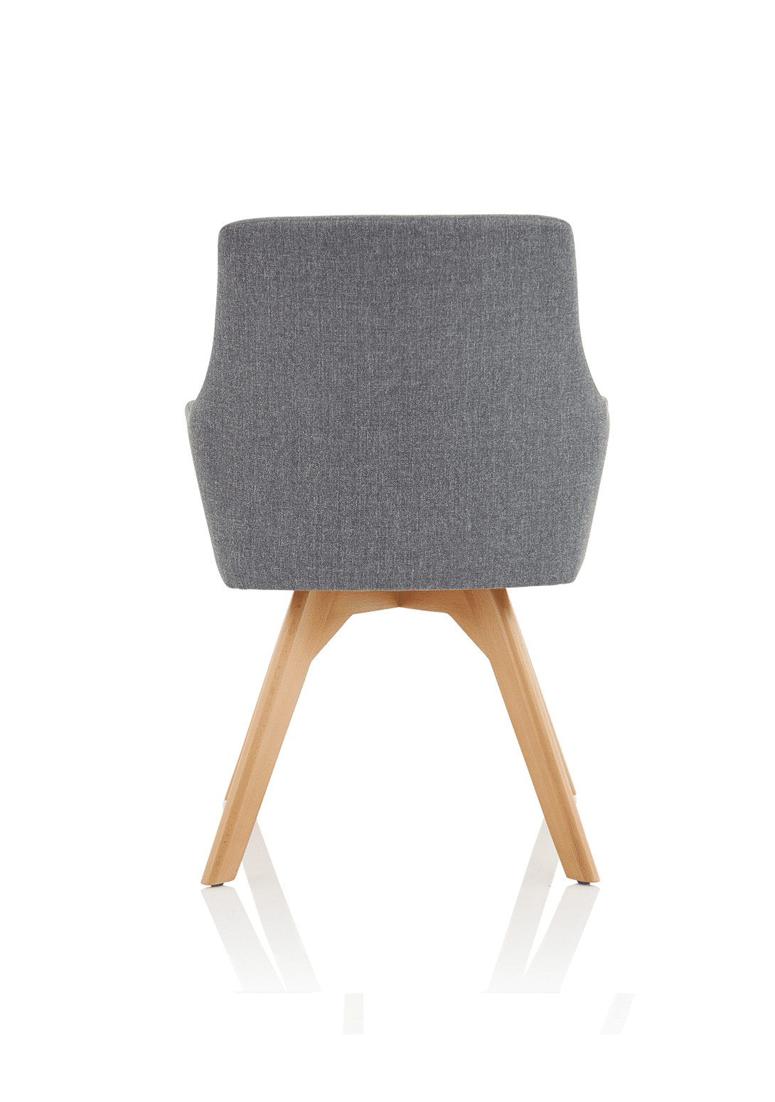 Carmen Grey Fabric Wooden Leg Visitor Chair - Image 6