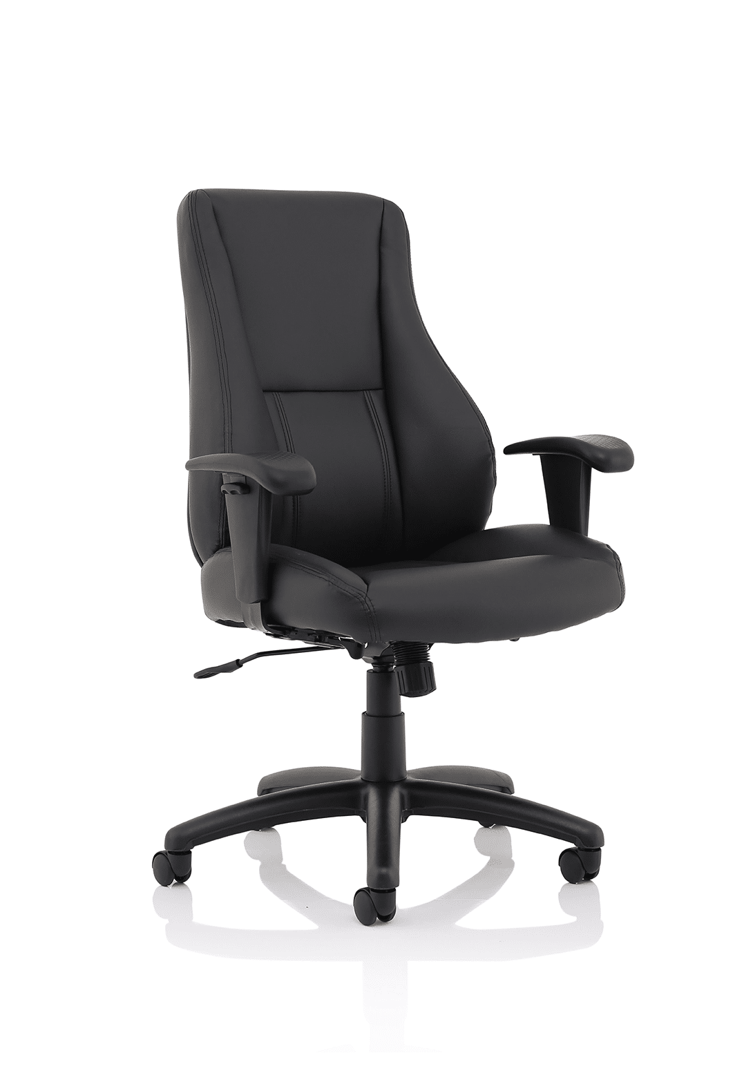 Winsor Medium Back Executive Black Leather Office Chair with Arms - Image 7