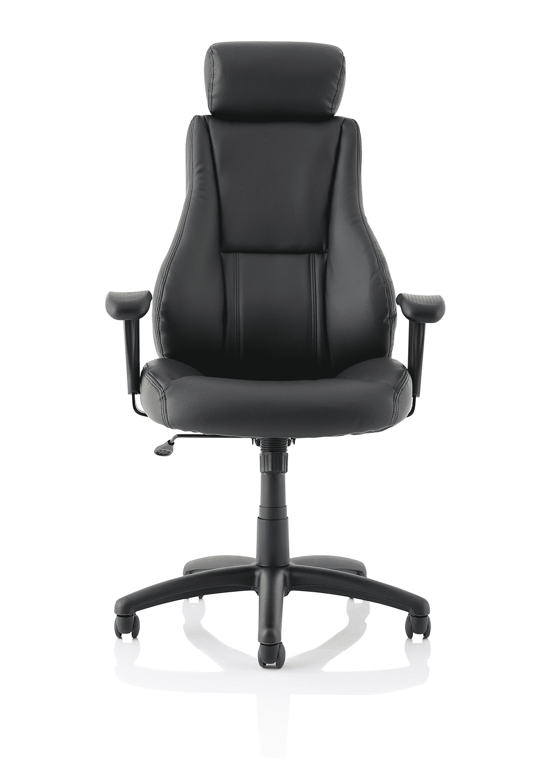 Winsor Medium Back Executive Black Leather Office Chair with Arms - Image 2