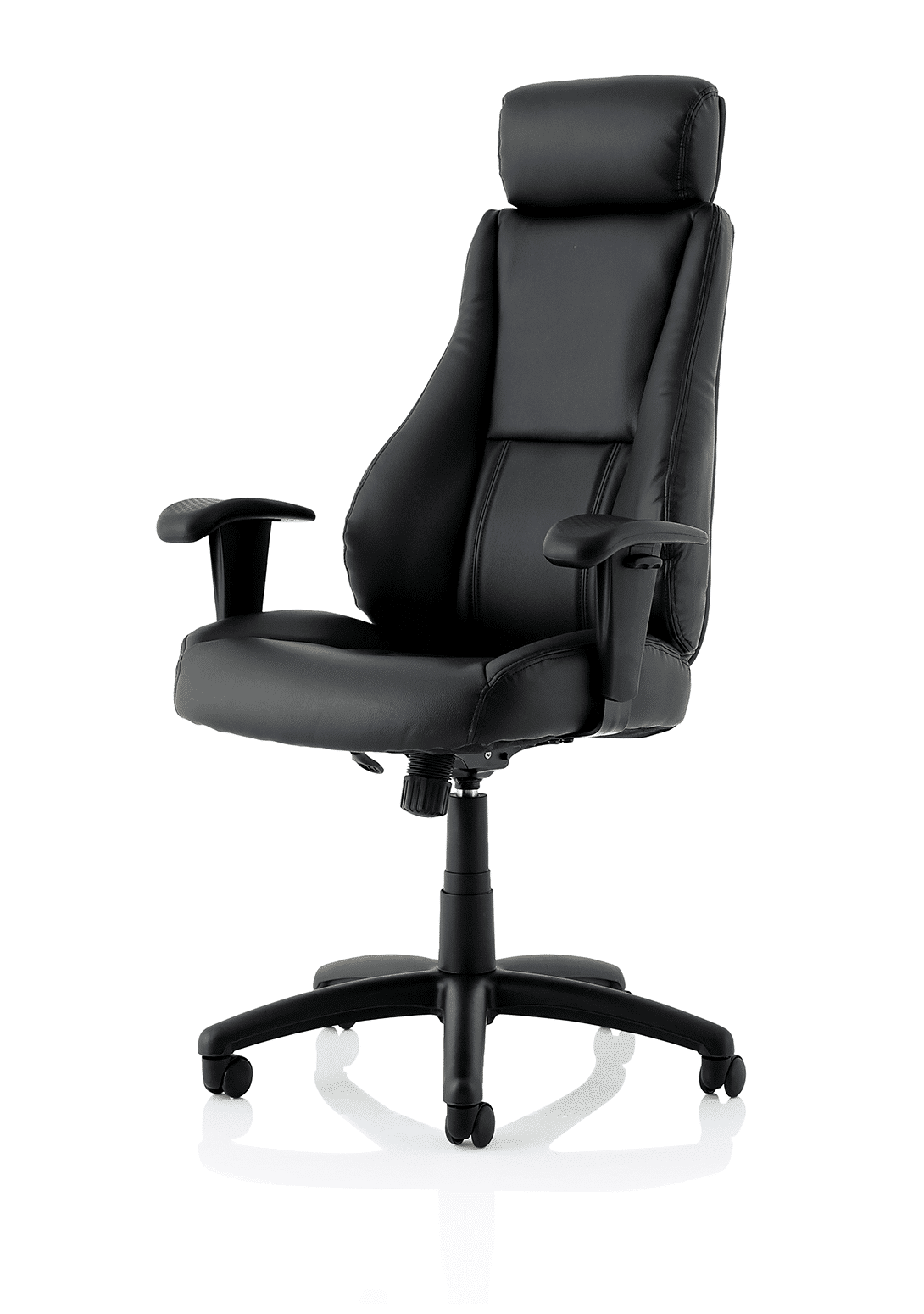 Winsor Medium Back Executive Black Leather Office Chair with Arms - Image 3