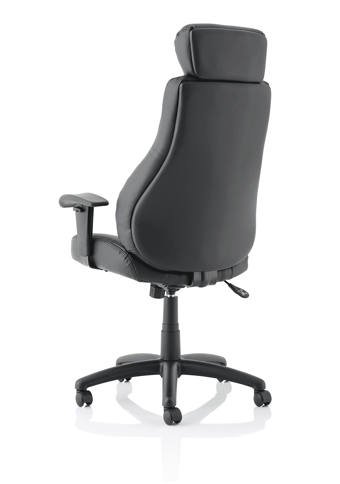 Winsor Medium Back Executive Black Leather Office Chair with Arms - Image 5