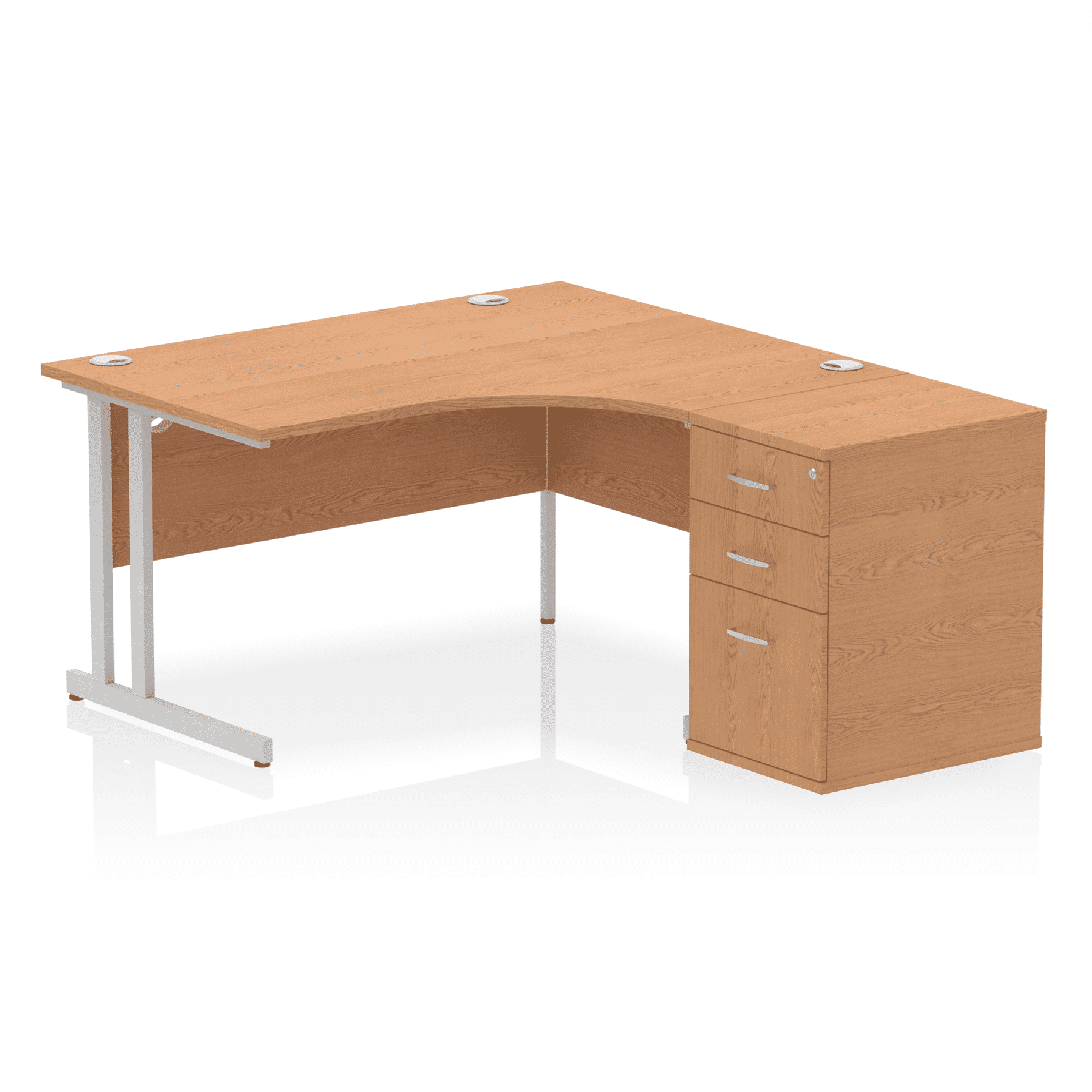 Impulse 1400mm Cantilever Right Crescent Desk Workstation - Image 19