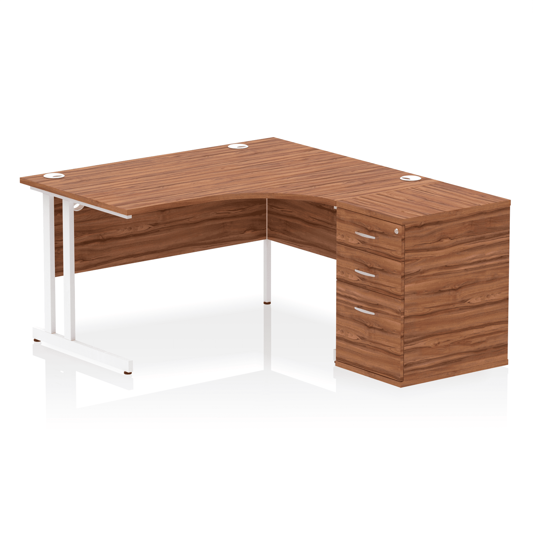Impulse 1400mm Cantilever Right Crescent Desk Workstation - Image 26