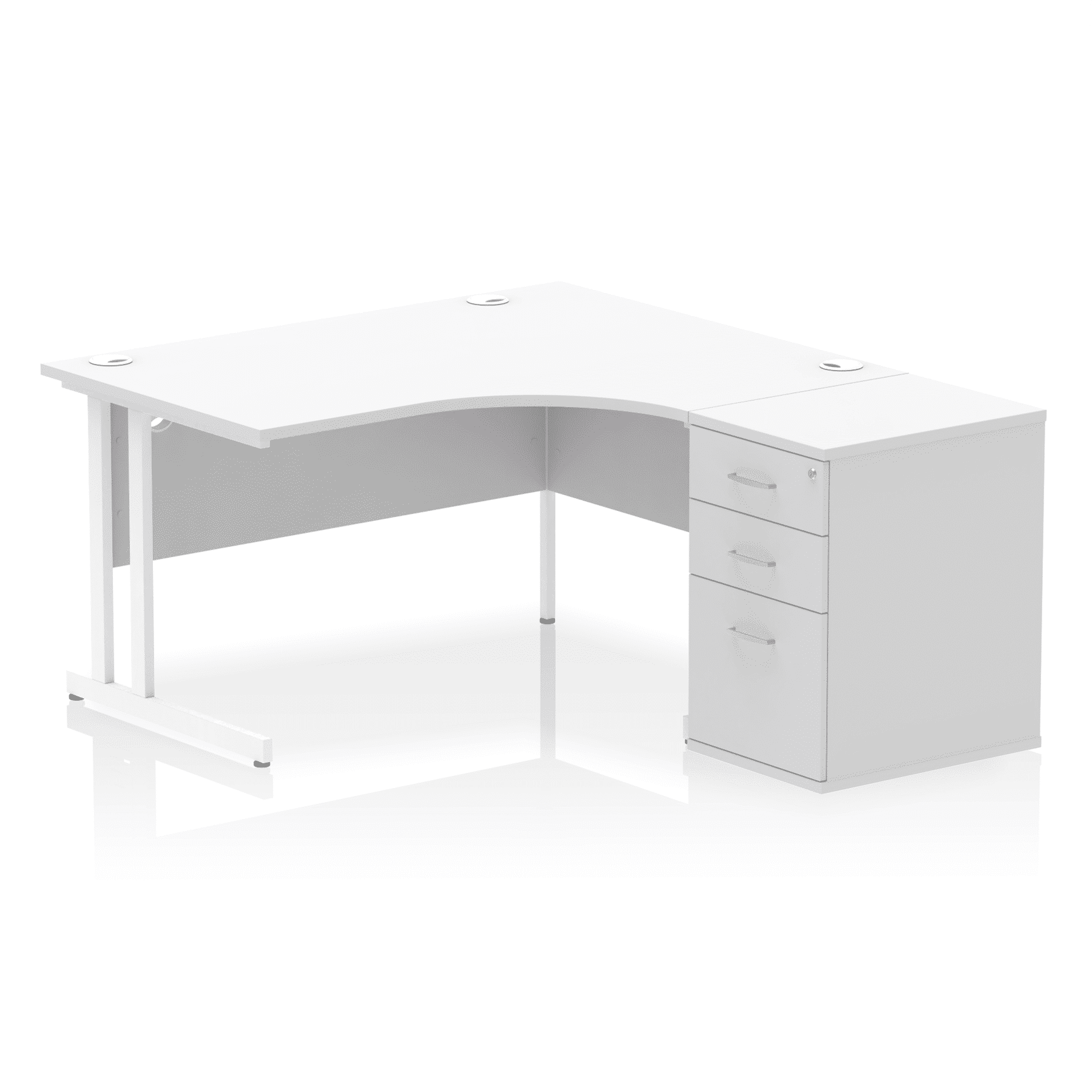 Impulse 1400mm Cantilever Right Crescent Desk Workstation - Image 31