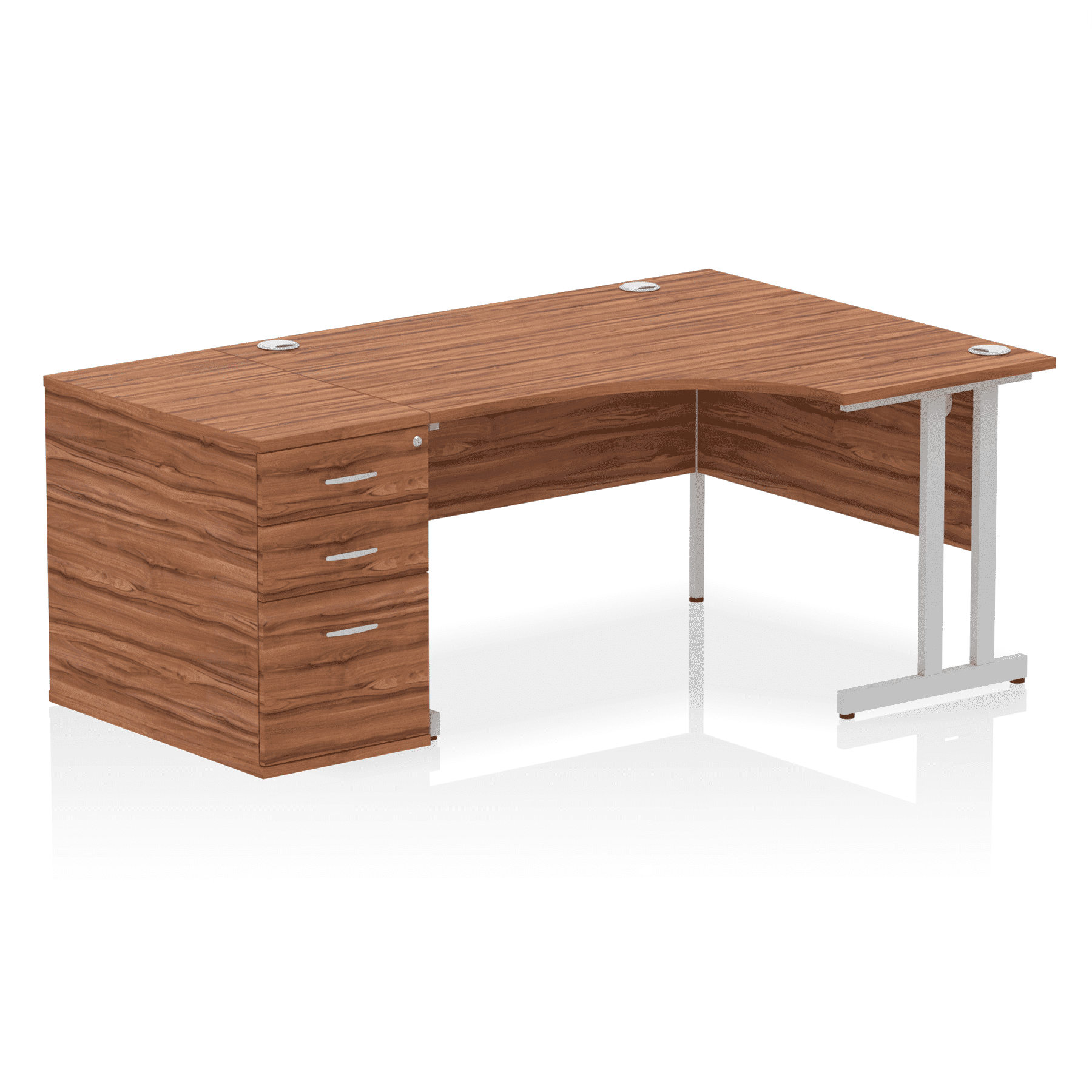 Impulse 1400mm Cantilever Right Crescent Desk Workstation - Image 41