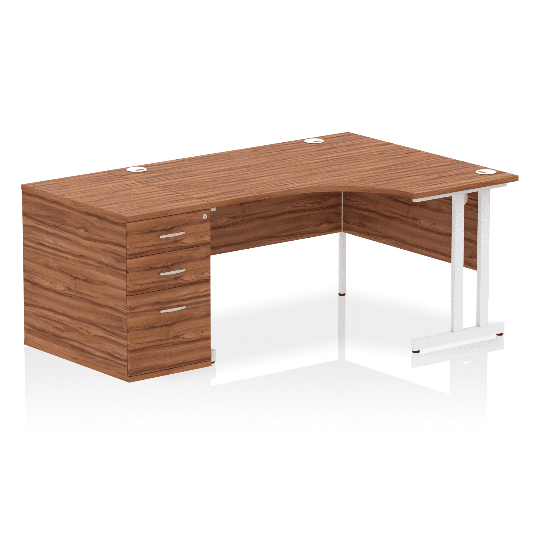Impulse 1400mm Cantilever Right Crescent Desk Workstation - Image 28