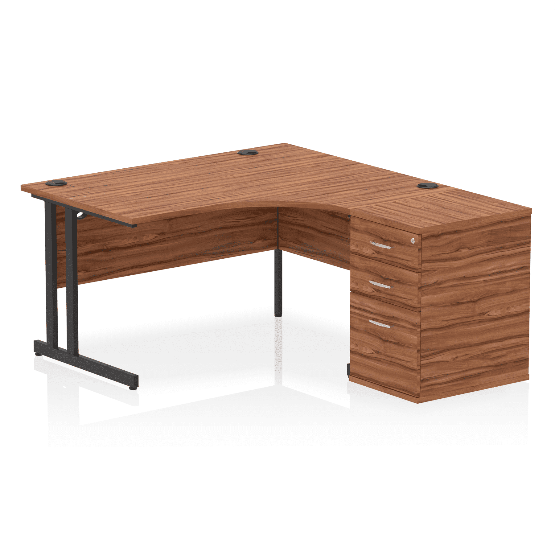 Impulse 1400mm Cantilever Right Crescent Desk Workstation - Image 27