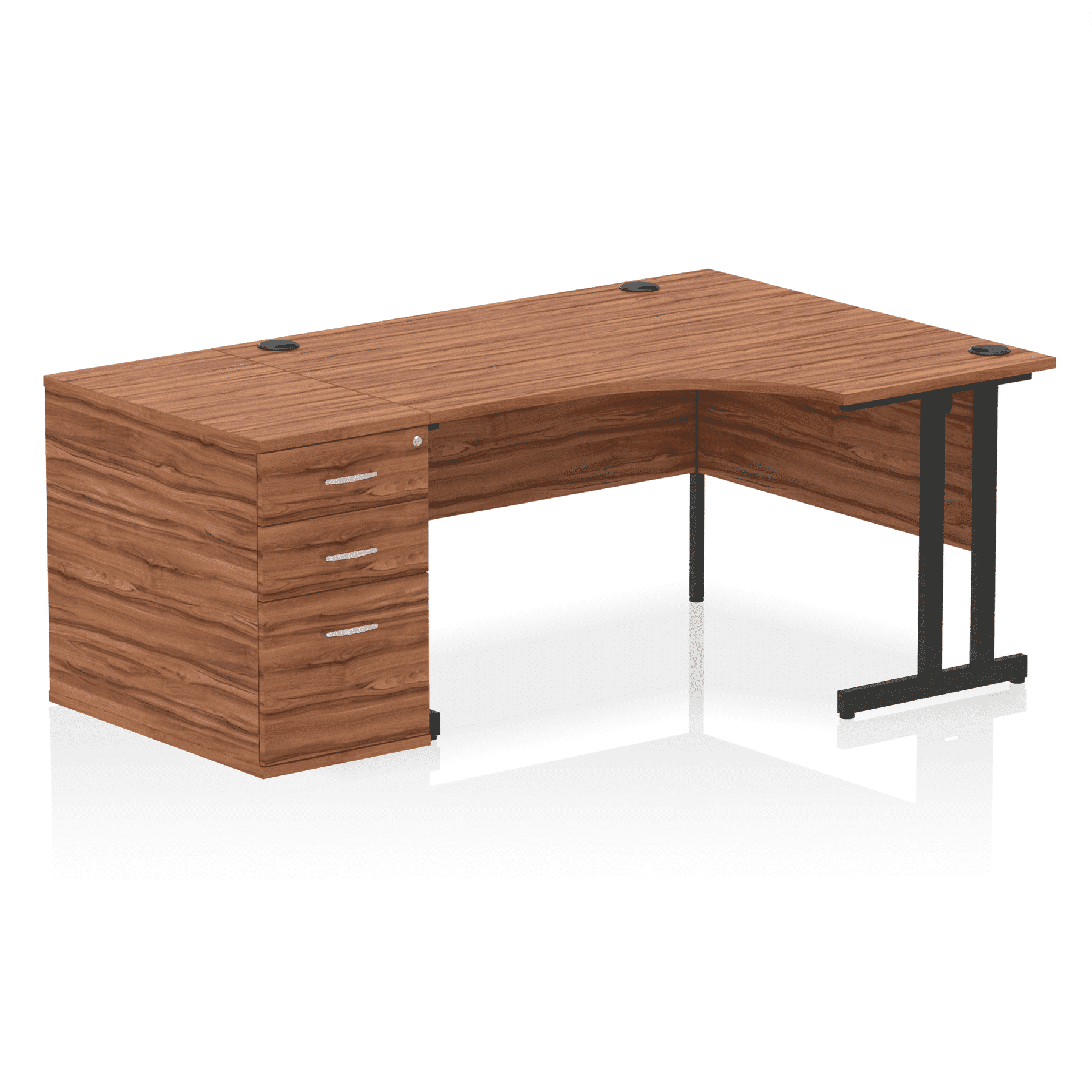 Impulse 1400mm Cantilever Right Crescent Desk Workstation - Image 29