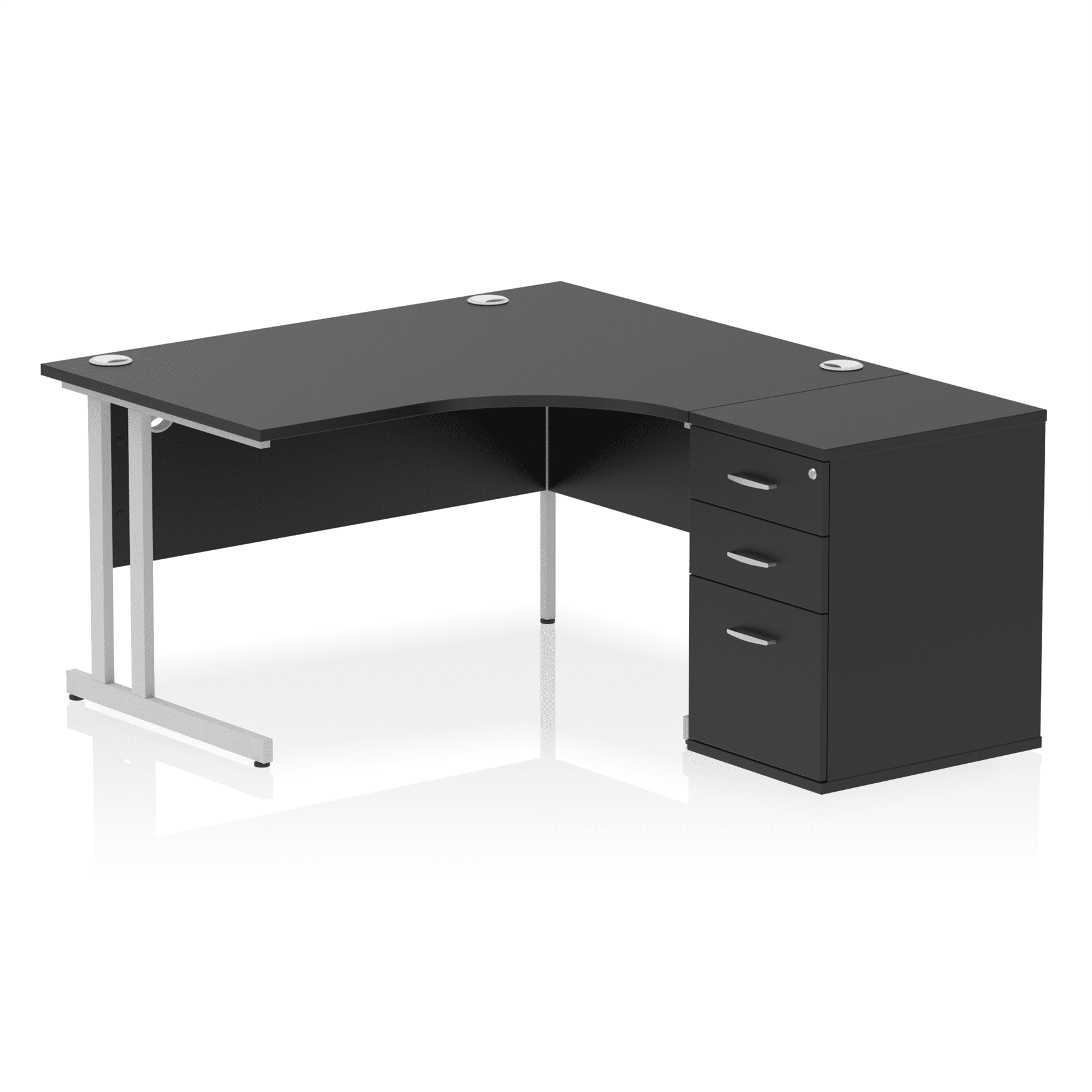 Impulse 1400mm Cantilever Right Crescent Desk Workstation - Image 36