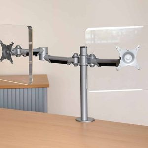 Impulse Double Height Adjustable Flat Screen Monitor Arm