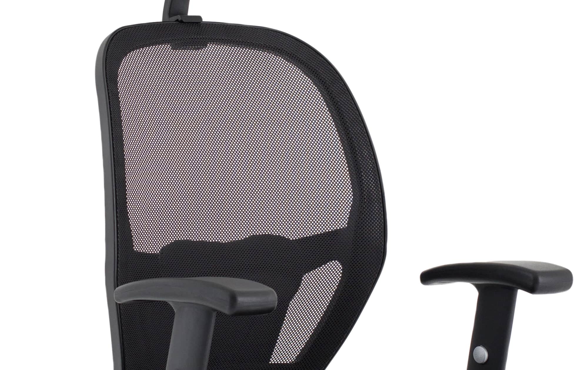 Denver High Mesh Back Black Task Operator Office Chair with Arms - Image 28