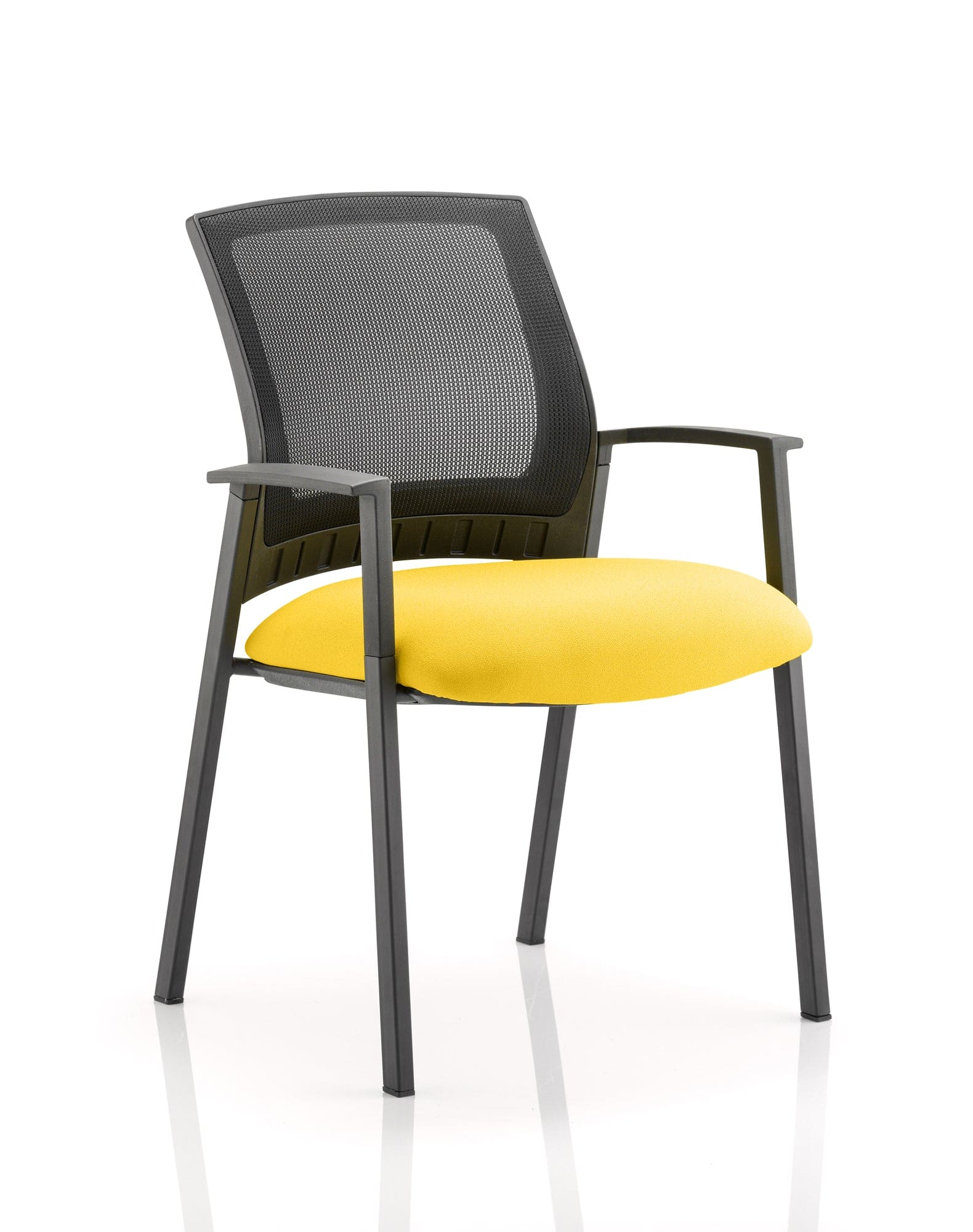 Metro Medium Mesh Back Stacking Visitor Chair with Arms - Image 9