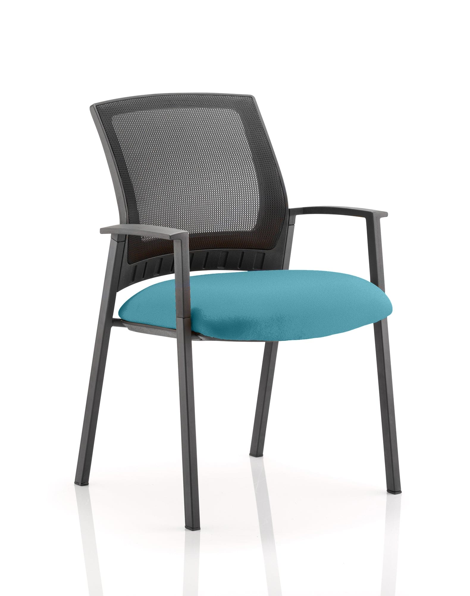 Metro Medium Mesh Back Stacking Visitor Chair with Arms - Image 7