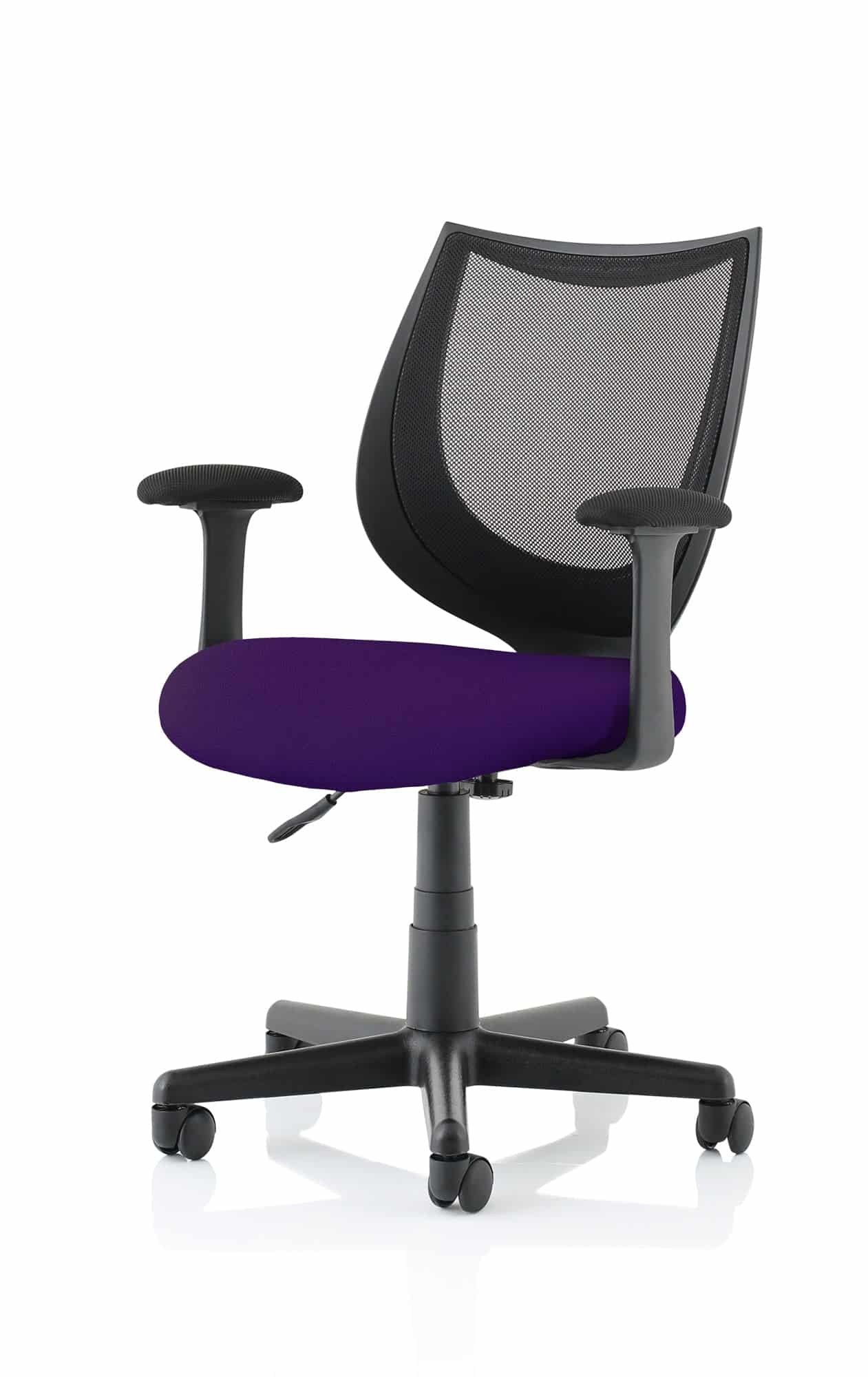 Camden Medium Back Black Mesh Task Operator Office Chair With Arms - Image 13