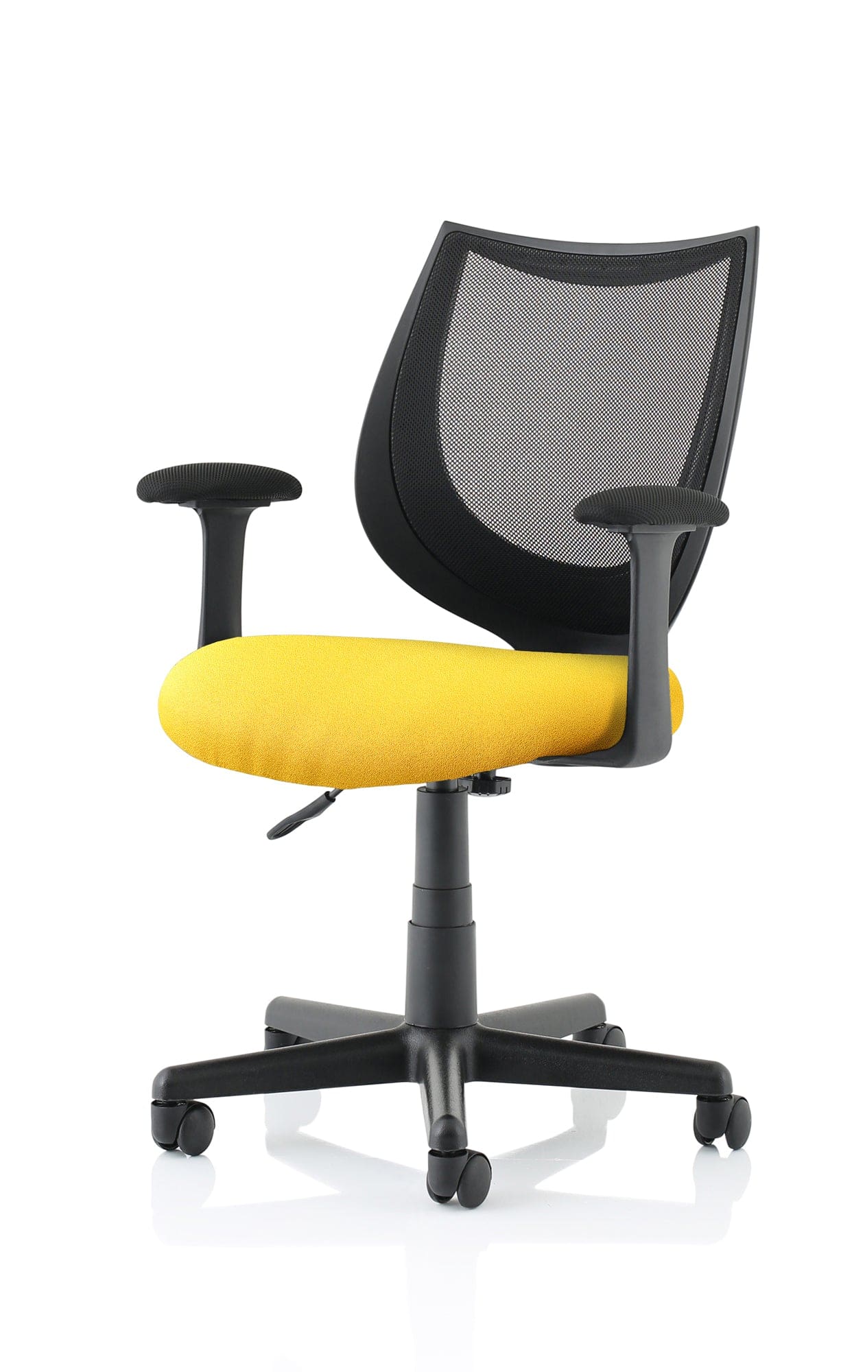 Camden Medium Back Black Mesh Task Operator Office Chair With Arms - Image 10