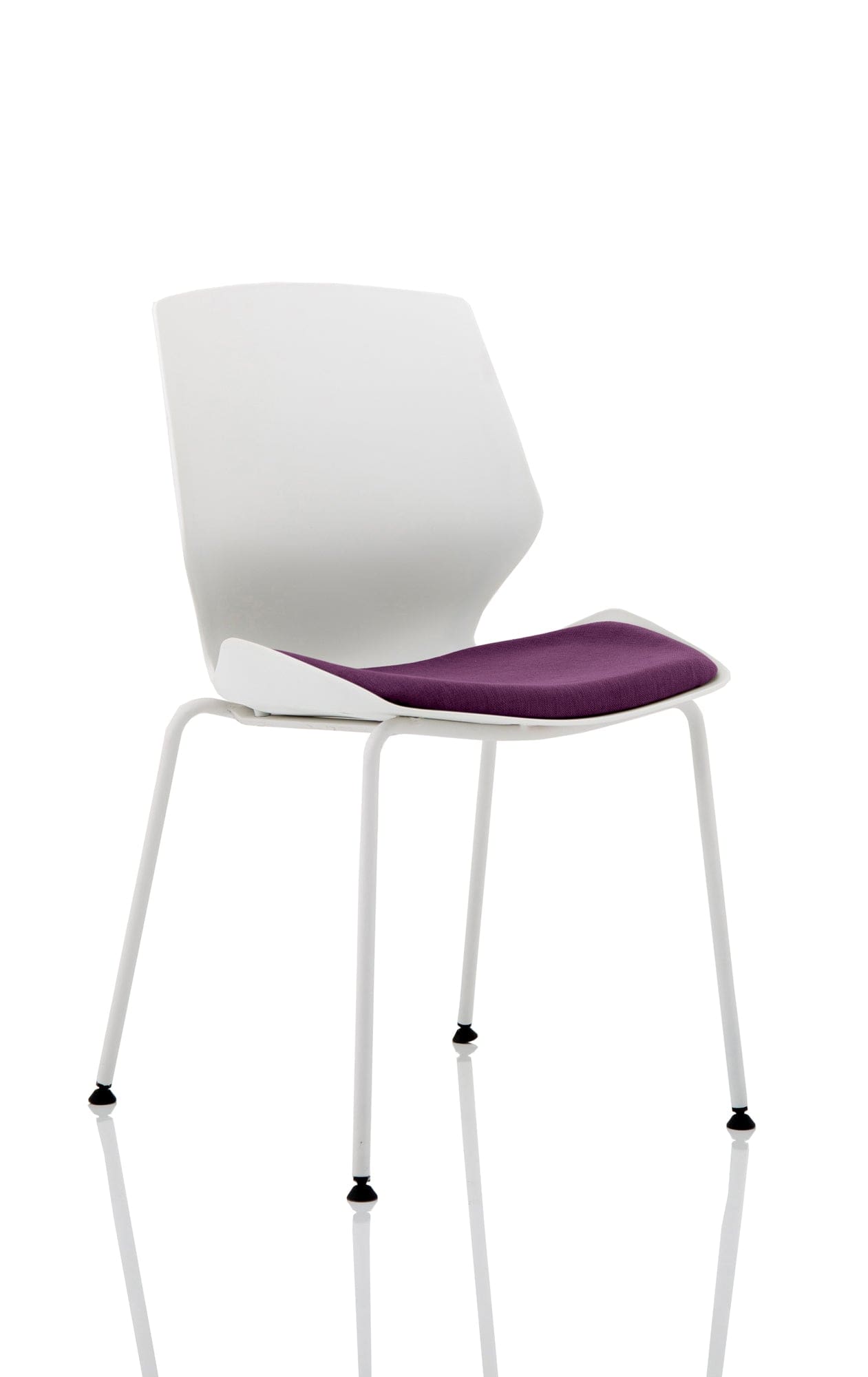 Florence White Frame Fabric Seat Visitor Chair - Image 9