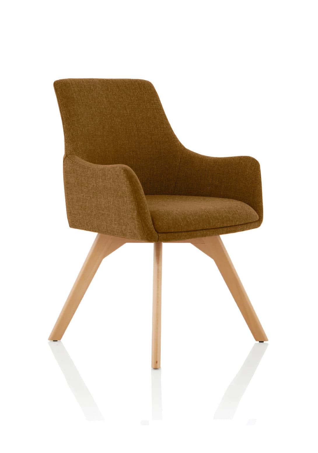 Carmen Grey Fabric Wooden Leg Visitor Chair - Image 7