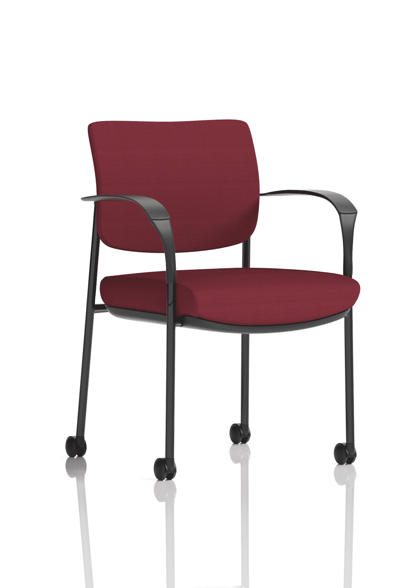 Brunswick Deluxe Medium Back Stacking Visitor Office Chair with Arms with Castors Bespoke - Image 18