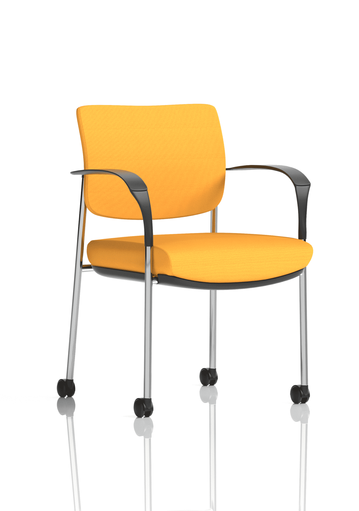 Brunswick Deluxe Medium Back Stacking Visitor Office Chair with Arms with Castors Bespoke - Image 29