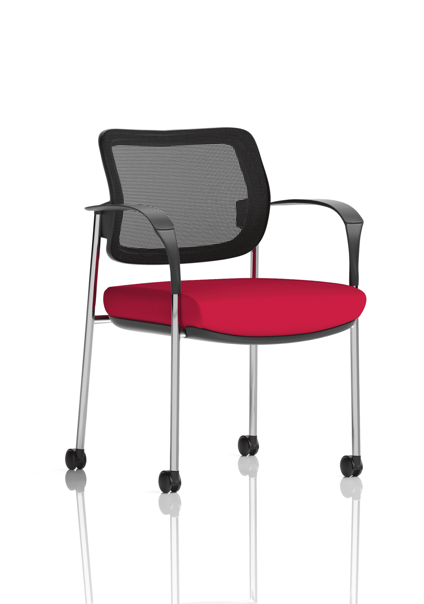 Brunswick Deluxe Medium Back Stacking Visitor Office Chair with Arms with Castors Bespoke - Image 41