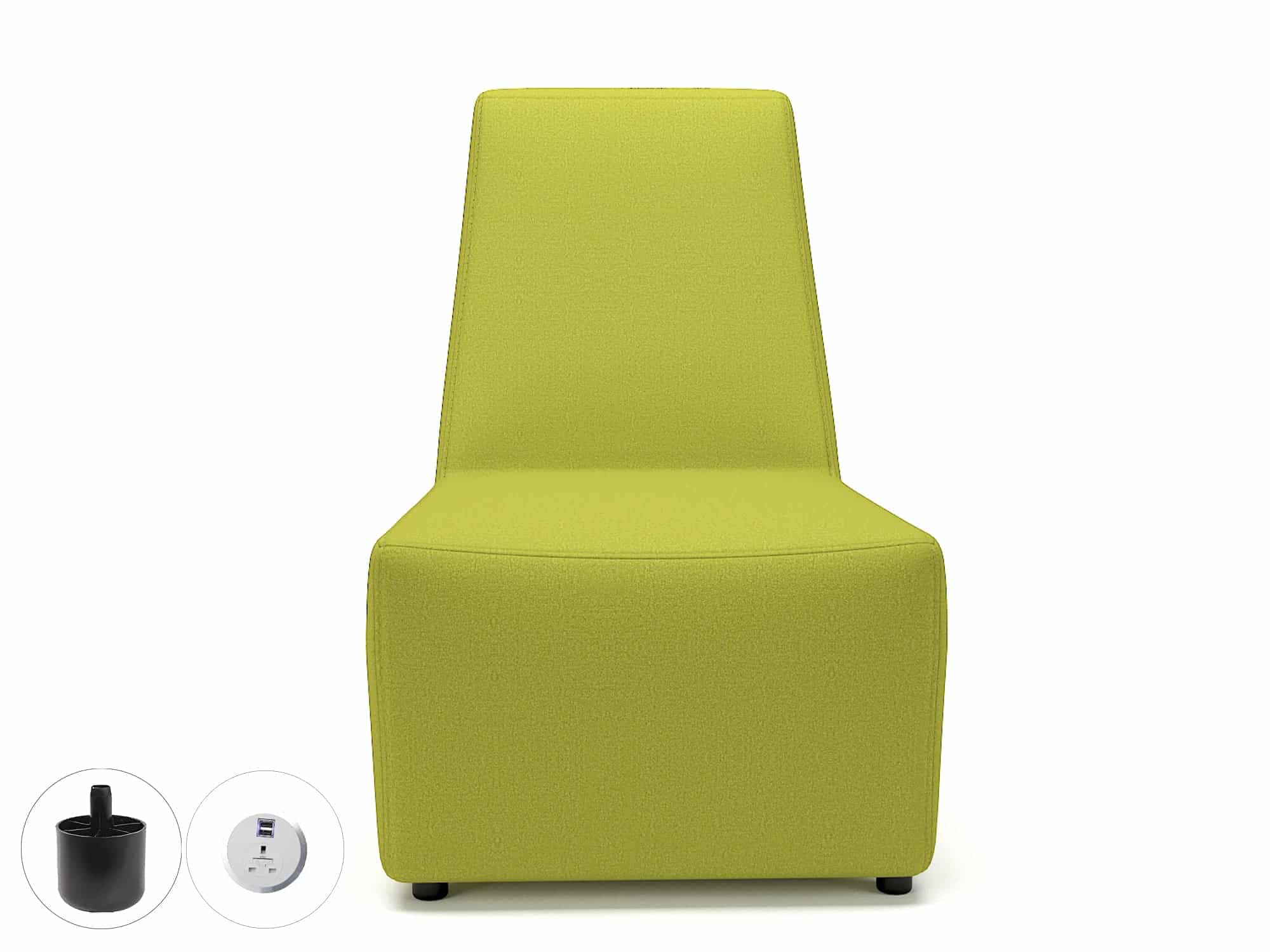 Pella 65cm Wide Chair in Warwick Dolly Fabric with Socket - Image 2