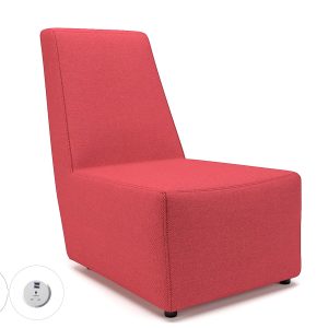 Pella 65cm Wide Chair in Camira Era Fabric with Socket