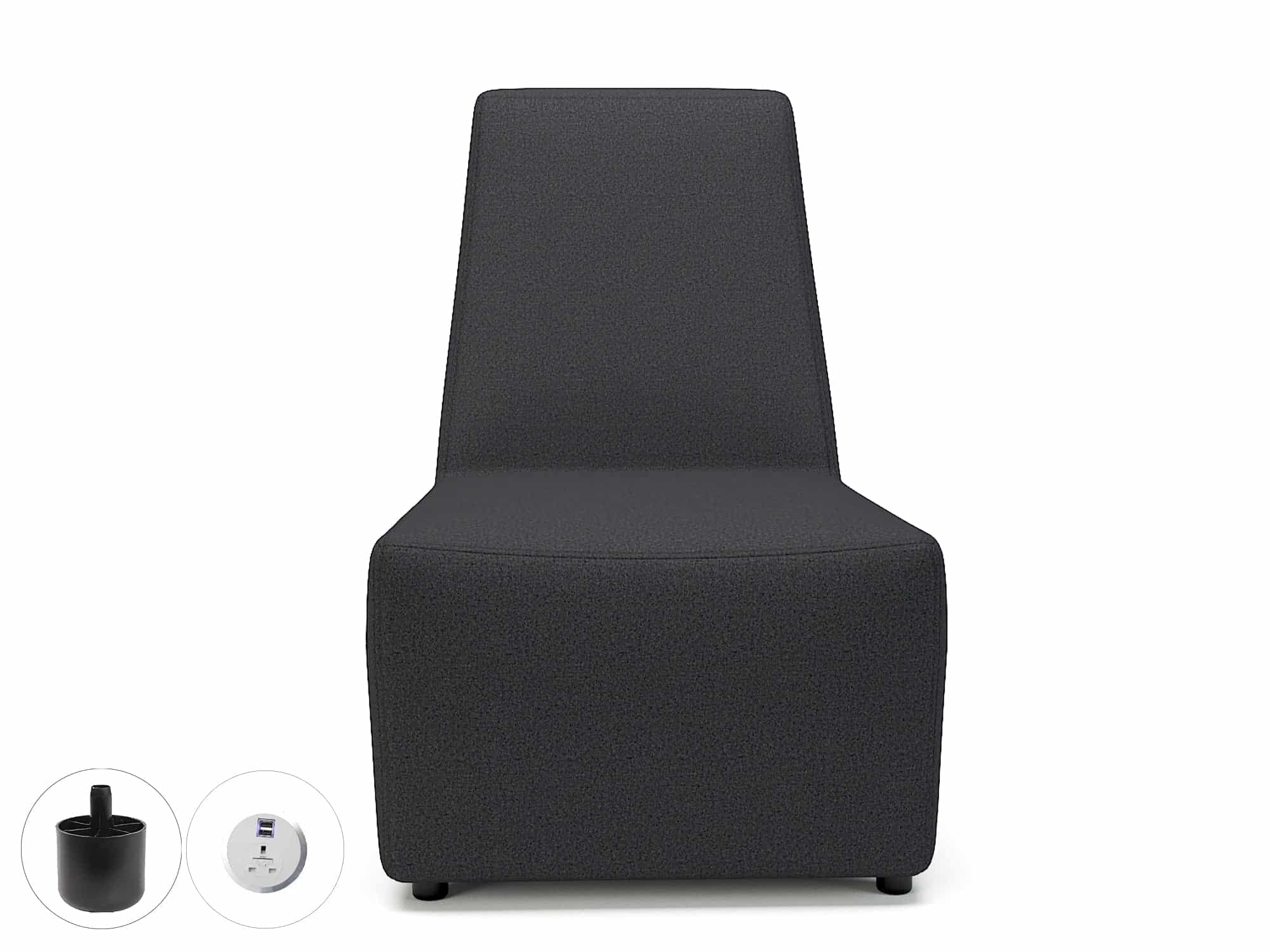 Pella 65cm Wide Chair in Warwick Dolly Fabric with Socket - Image 5