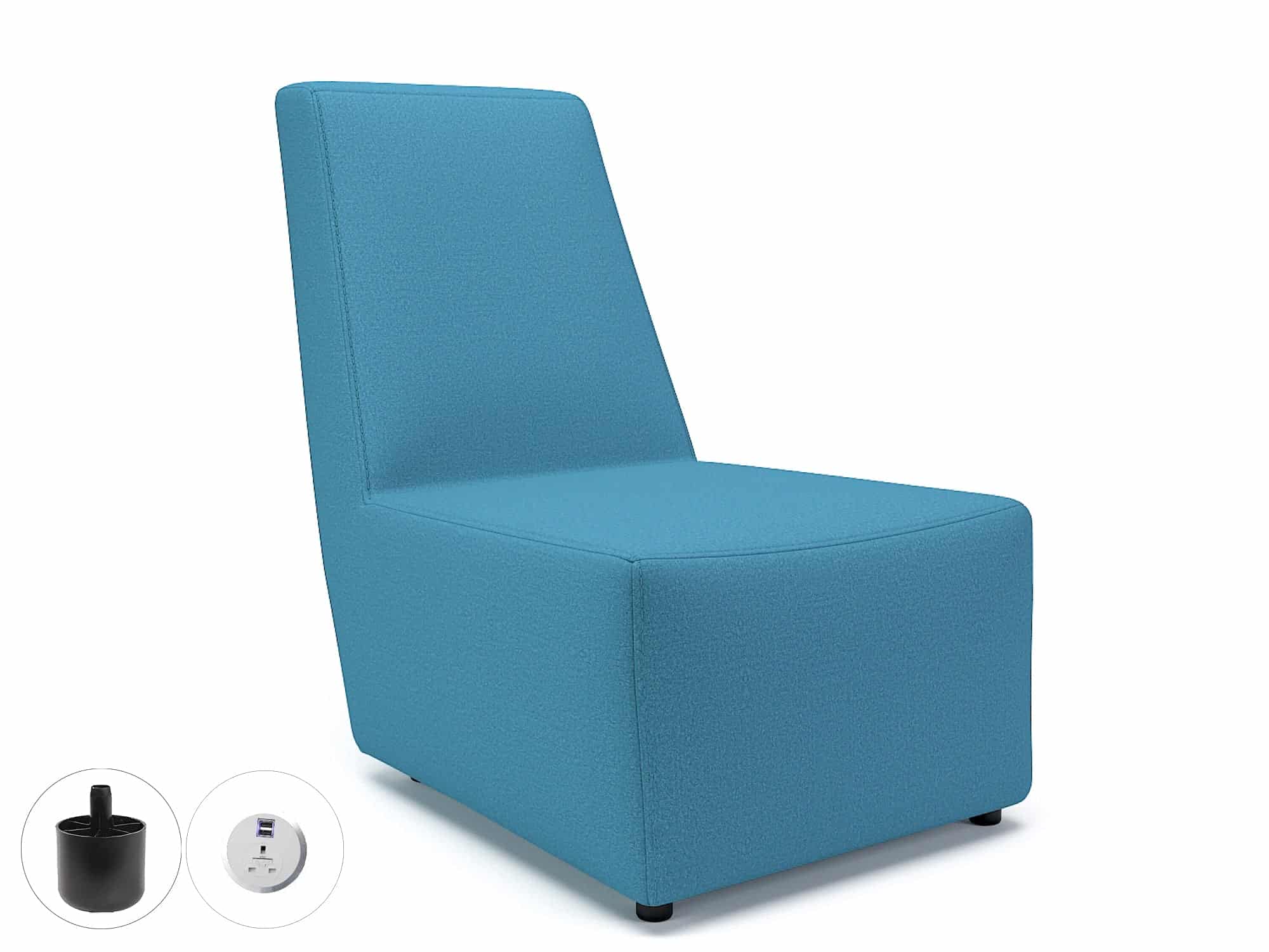 Pella 65cm Wide Chair in Warwick Dolly Fabric with Socket - Image 7