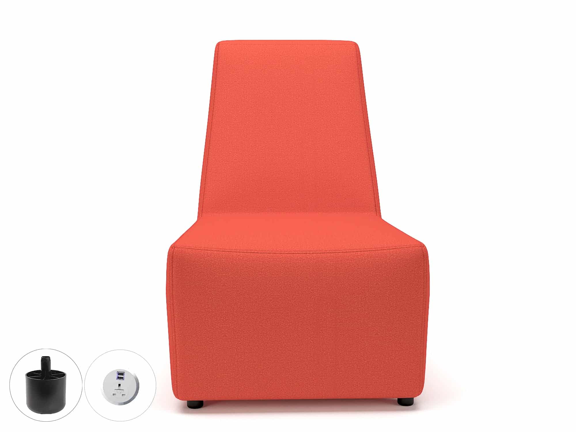 Pella 65cm Wide Chair in Warwick Dolly Fabric with Socket - Image 14