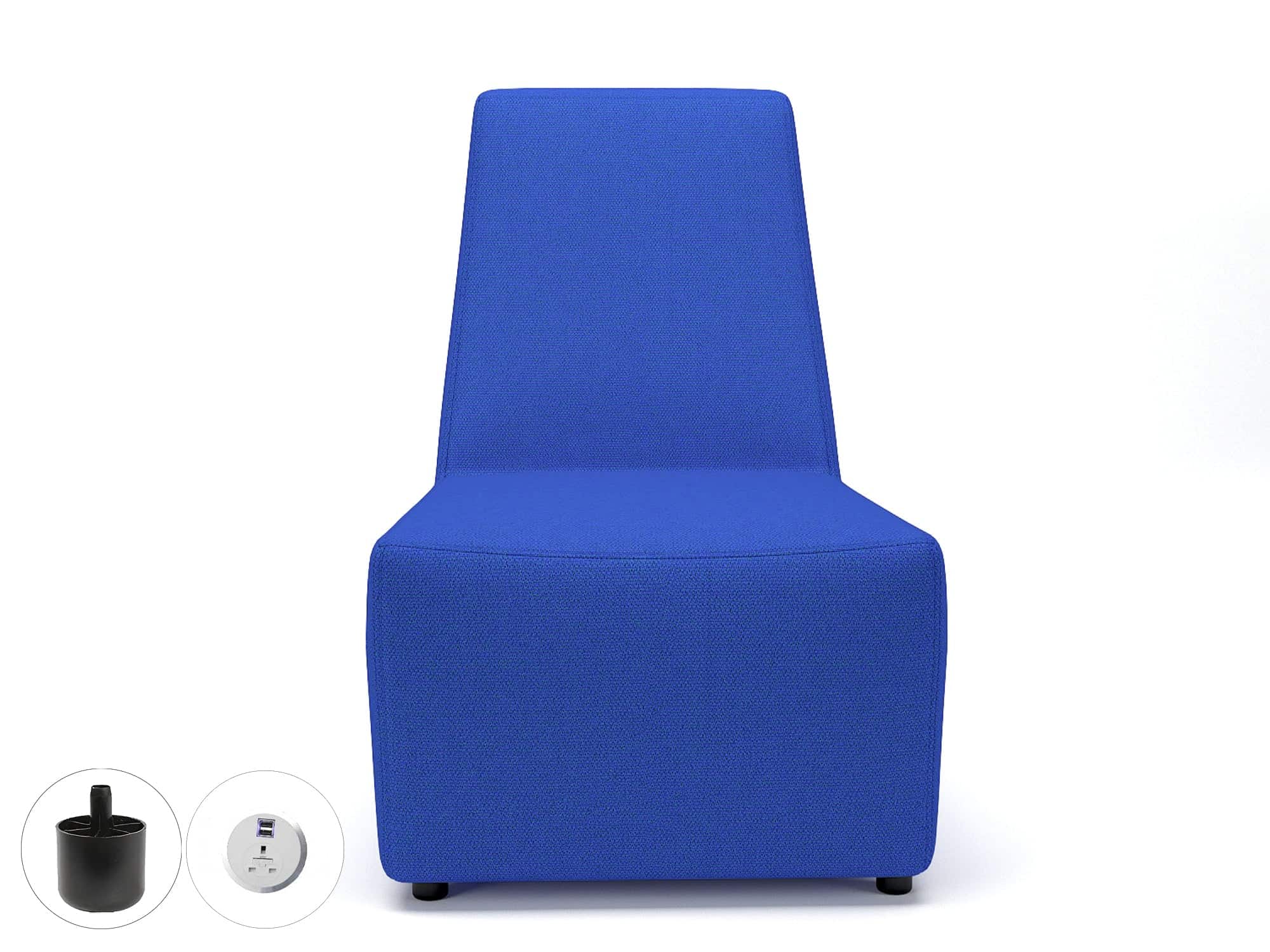 Pella 65cm Wide Chair in Camira Era Fabric with Socket - Image 14