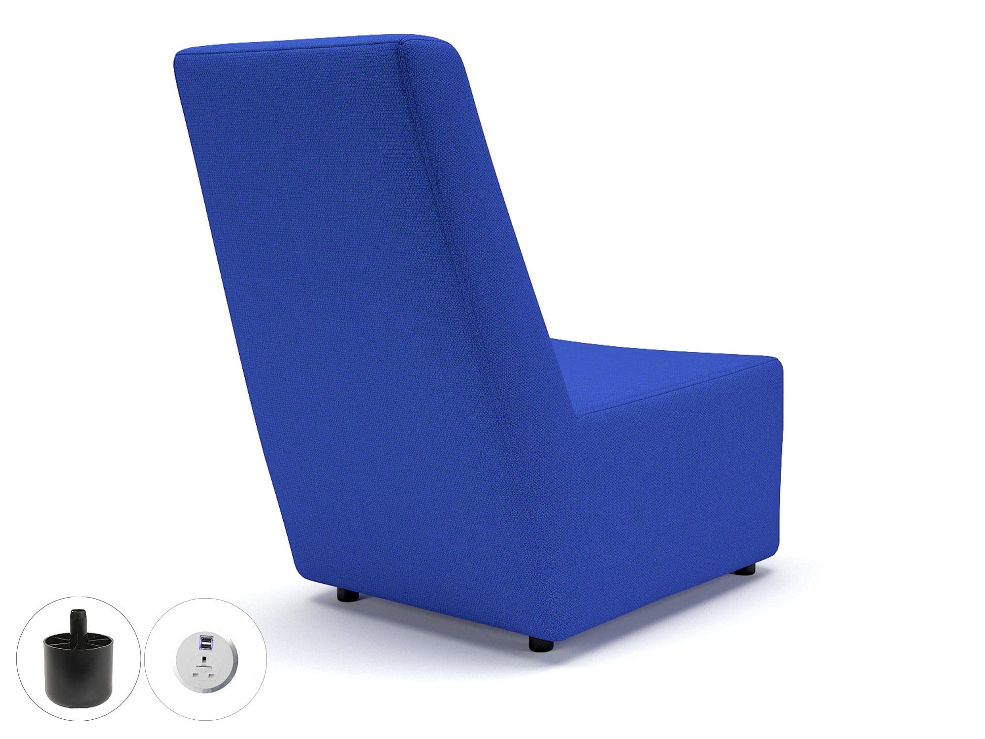 Pella 65cm Wide Chair in Camira Era Fabric with Socket - Image 15