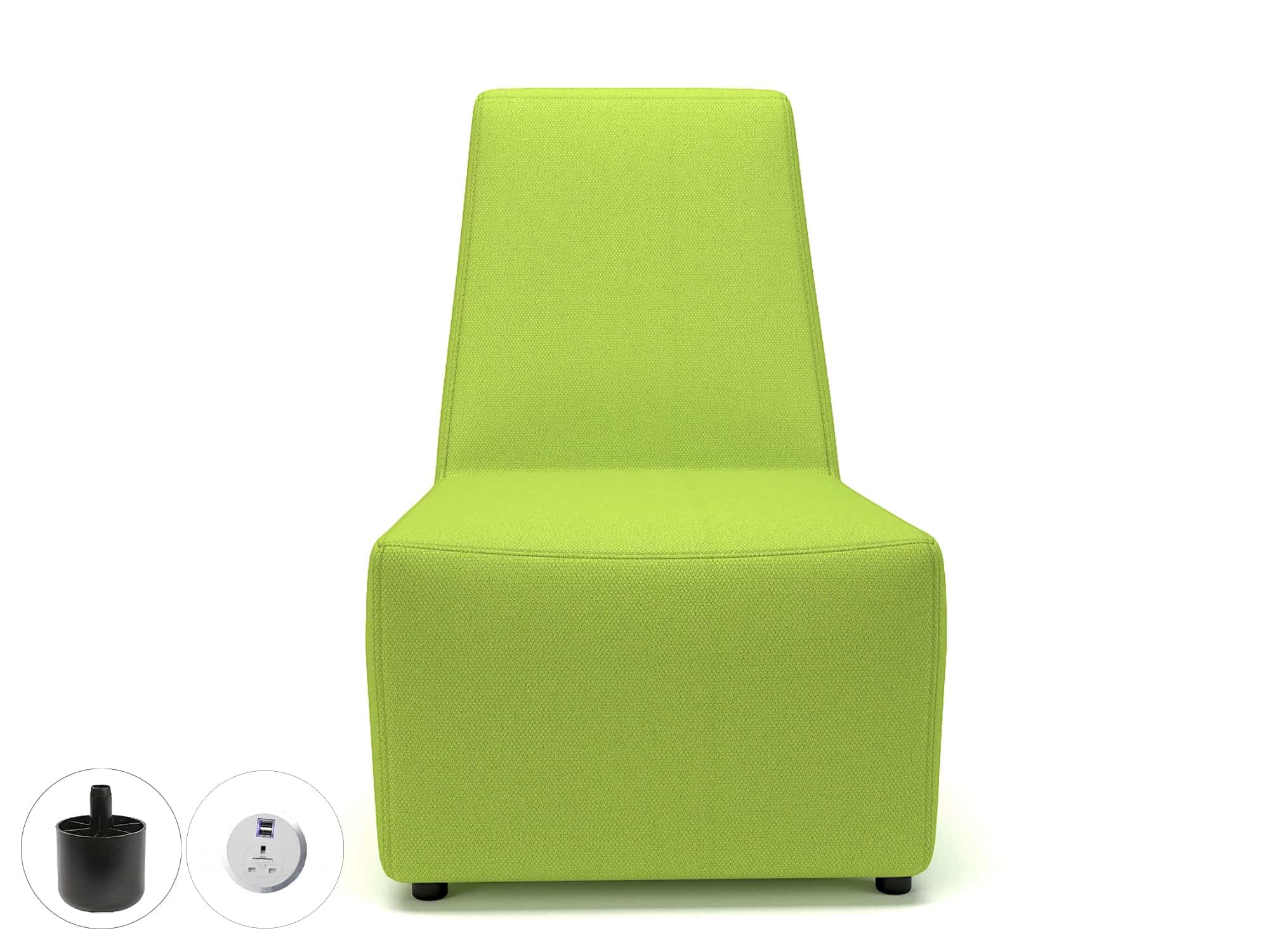 Pella 65cm Wide Chair in Camira Era Fabric with Socket - Image 17