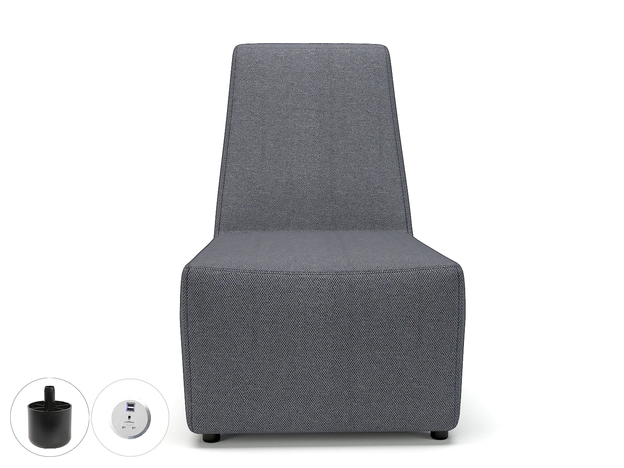 Pella 65cm Wide Chair in Camira Era Fabric with Socket - Image 20