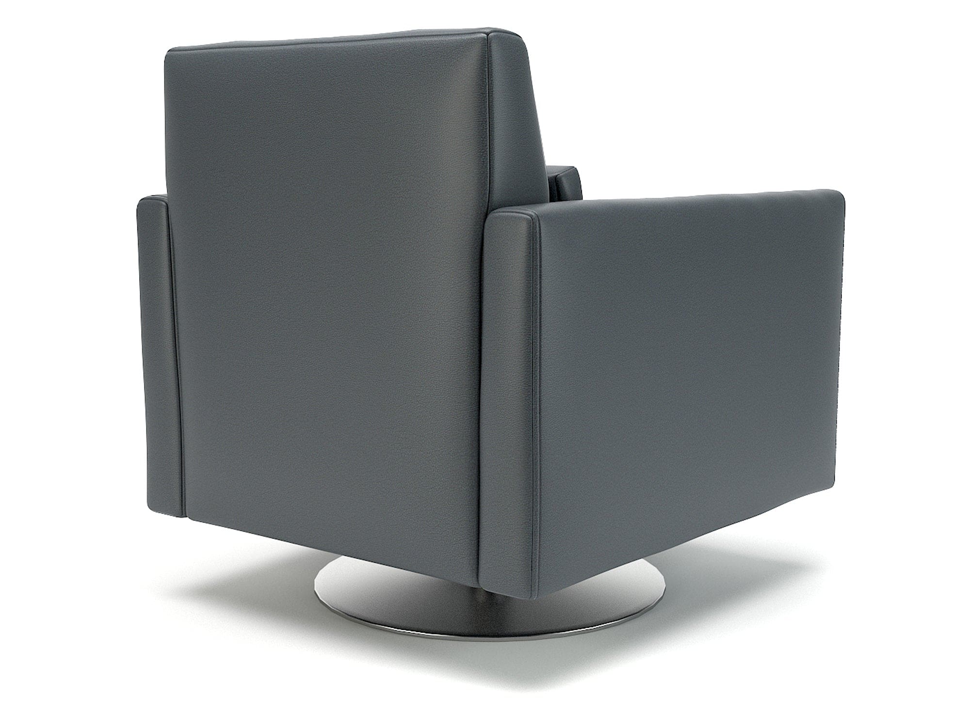 Roselle 90cm Wide Swivel Armchair in Cristina Marrone Ultima Faux Leather - Image 2