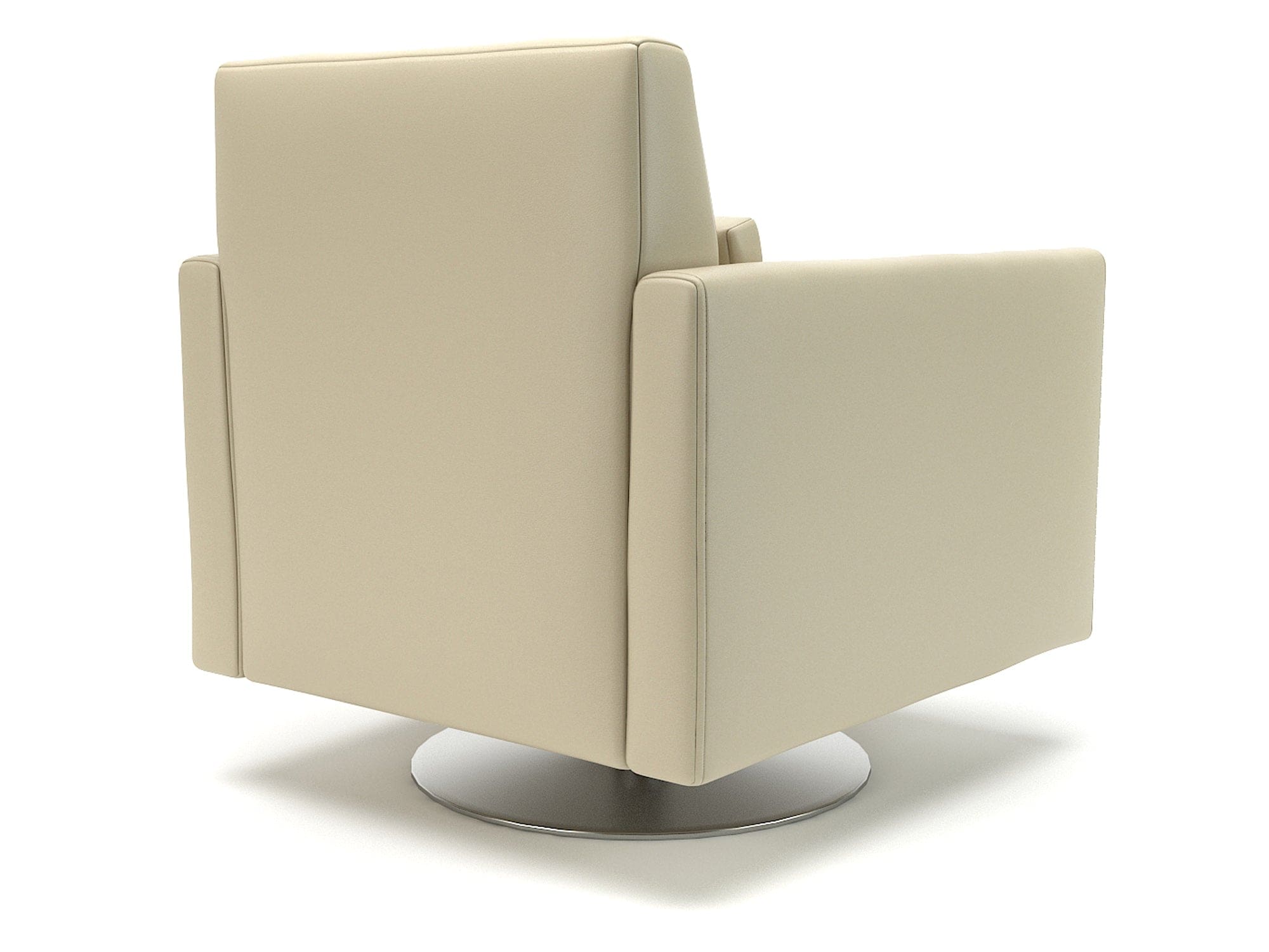 Roselle 90cm Wide Swivel Armchair in Cristina Marrone Ultima Faux Leather - Image 4