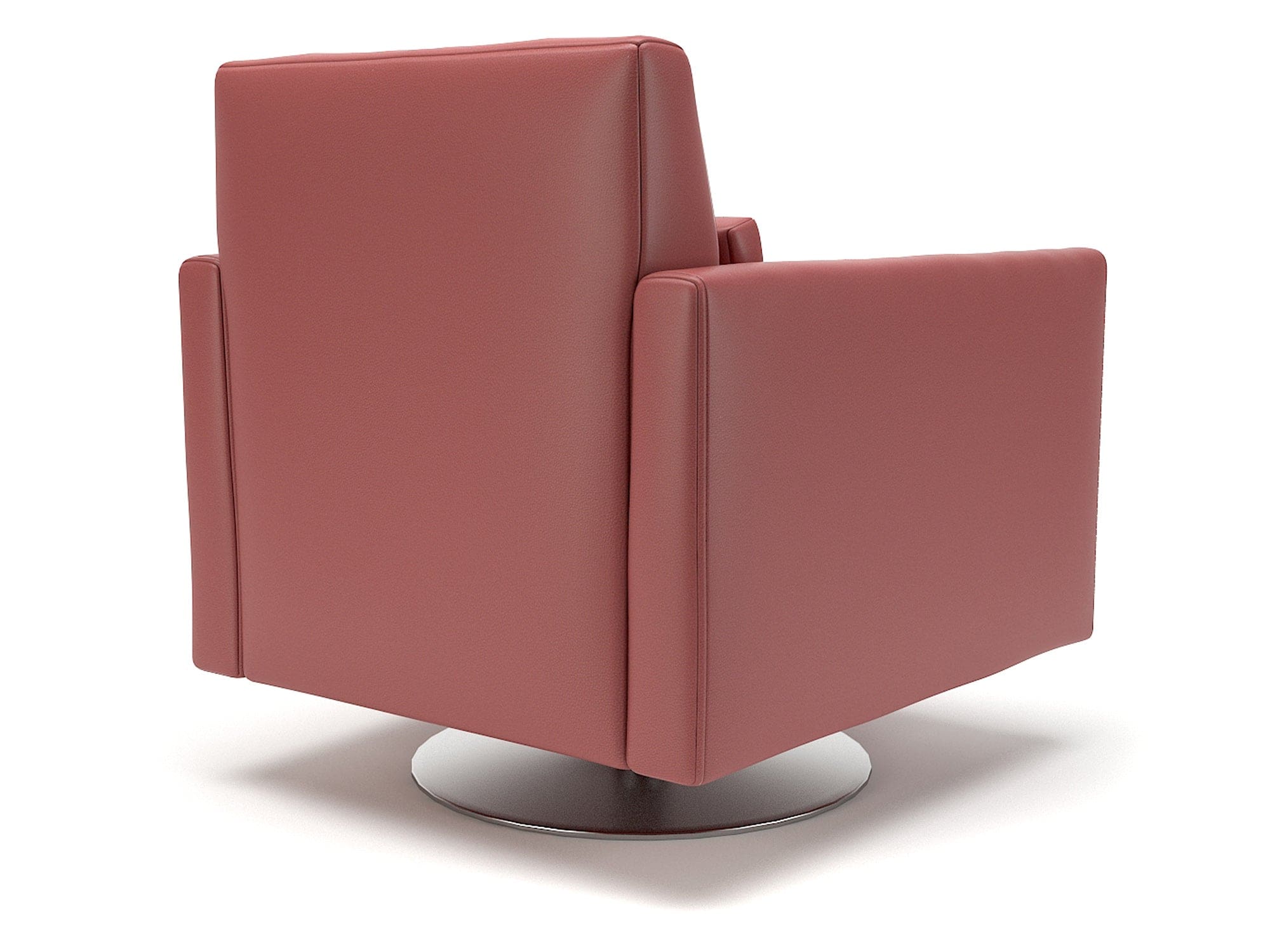 Roselle 90cm Wide Swivel Armchair in Cristina Marrone Ultima Faux Leather - Image 6