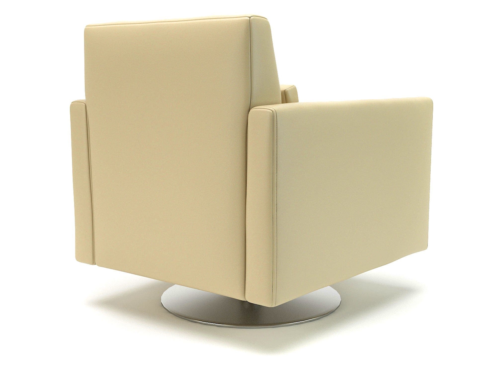 Roselle 90cm Wide Swivel Armchair in Cristina Marrone Ultima Faux Leather - Image 8