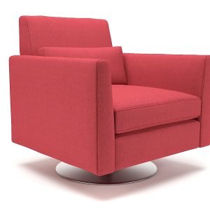 Roselle 90cm Wide Swivel Armchair in Camira Era Fabric