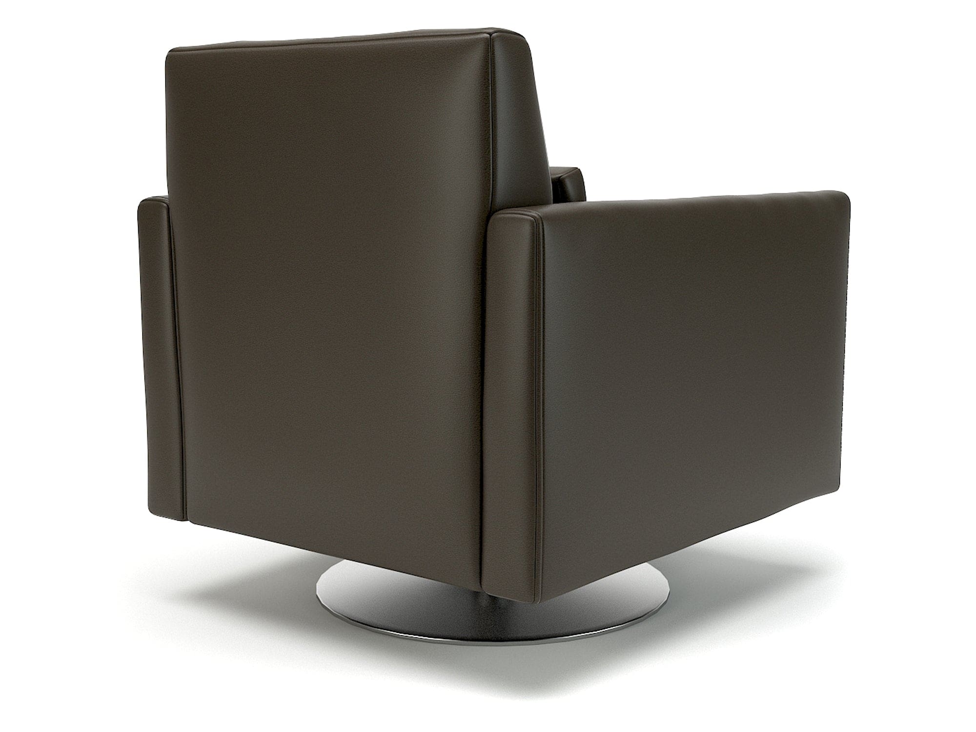 Roselle 90cm Wide Swivel Armchair in Cristina Marrone Ultima Faux Leather - Image 10