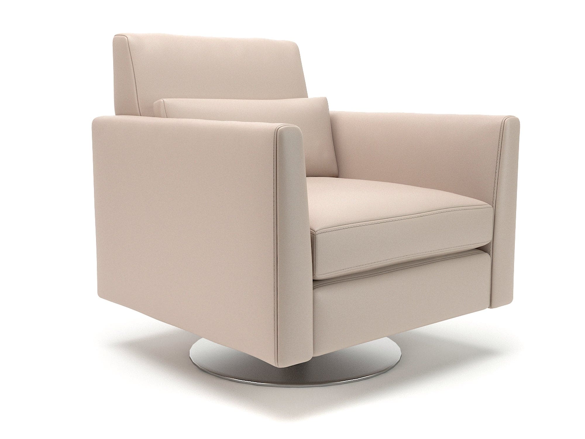 Roselle 90cm Wide Swivel Armchair in Cristina Marrone Ultima Faux Leather - Image 11