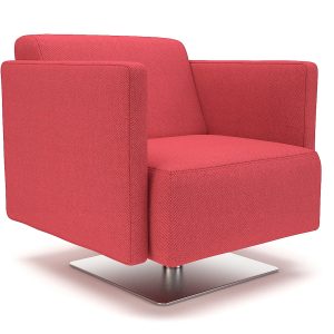 Napa Slim Arm 75cm Wide Swivel Armchair in Camira Era Fabric