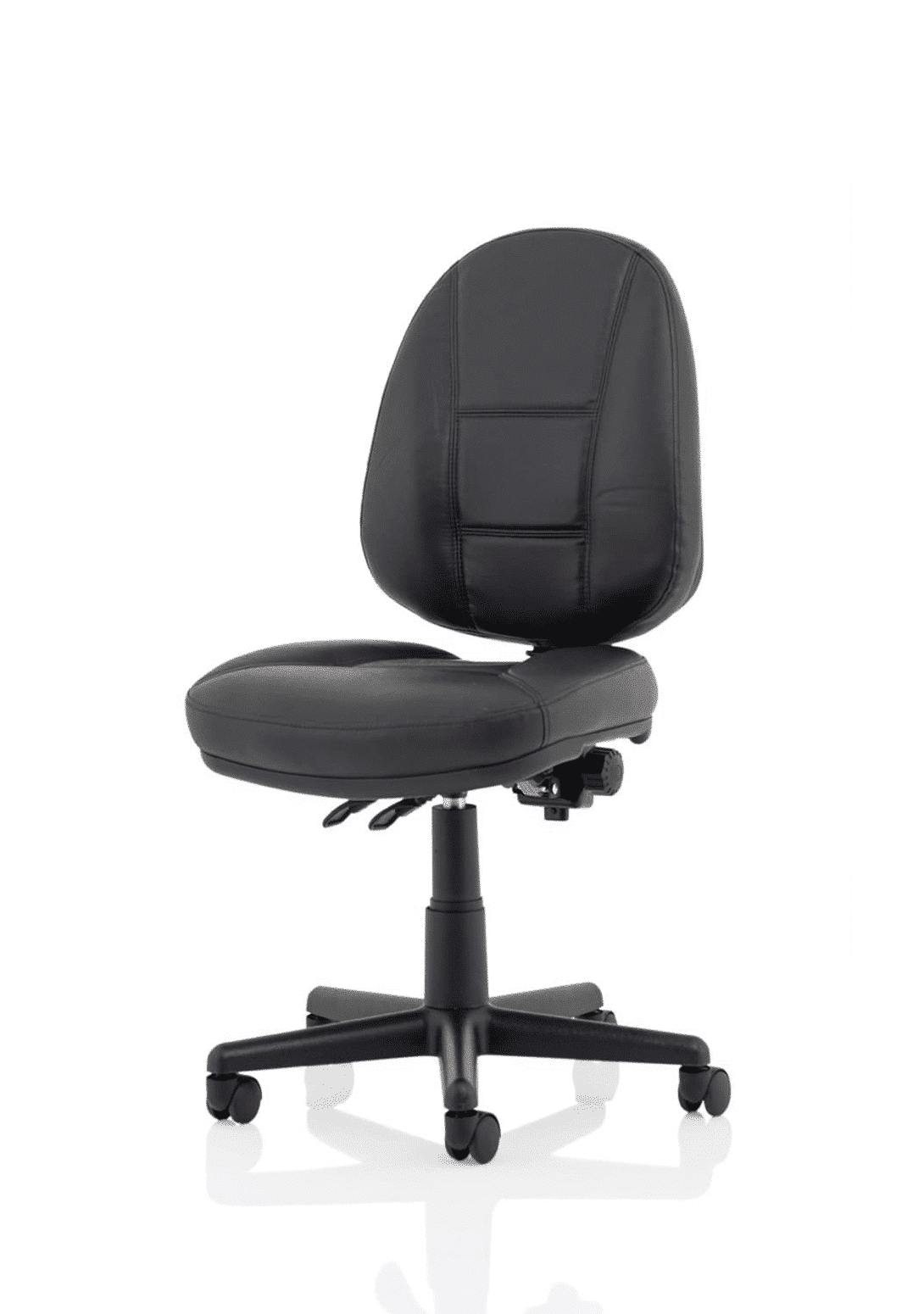 Jackson Medium Back Black Leather Task Operator Office Chair - Image 2