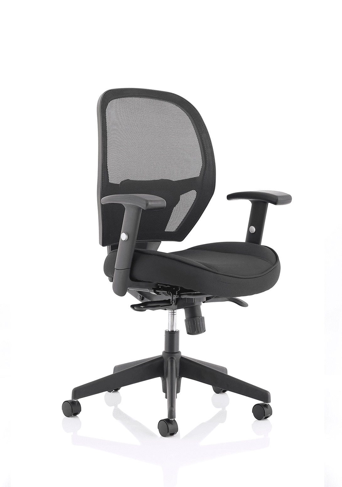 Denver High Mesh Back Black Task Operator Office Chair with Arms - Image 9