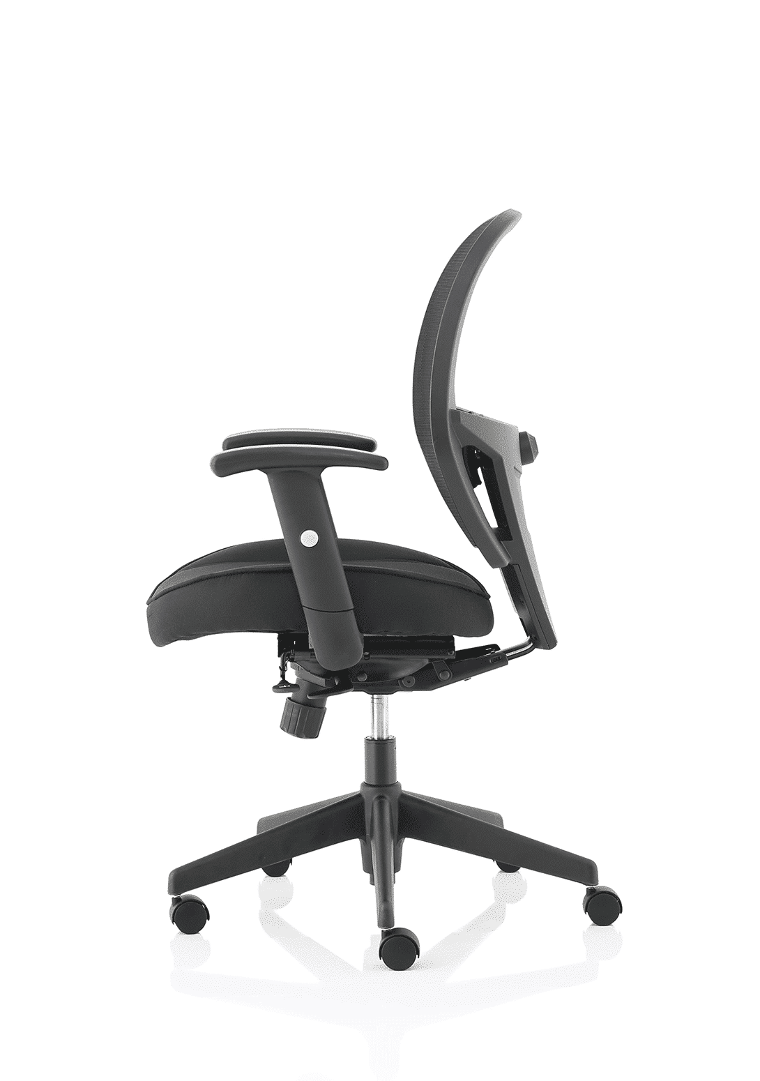 Denver High Mesh Back Black Task Operator Office Chair with Arms - Image 11