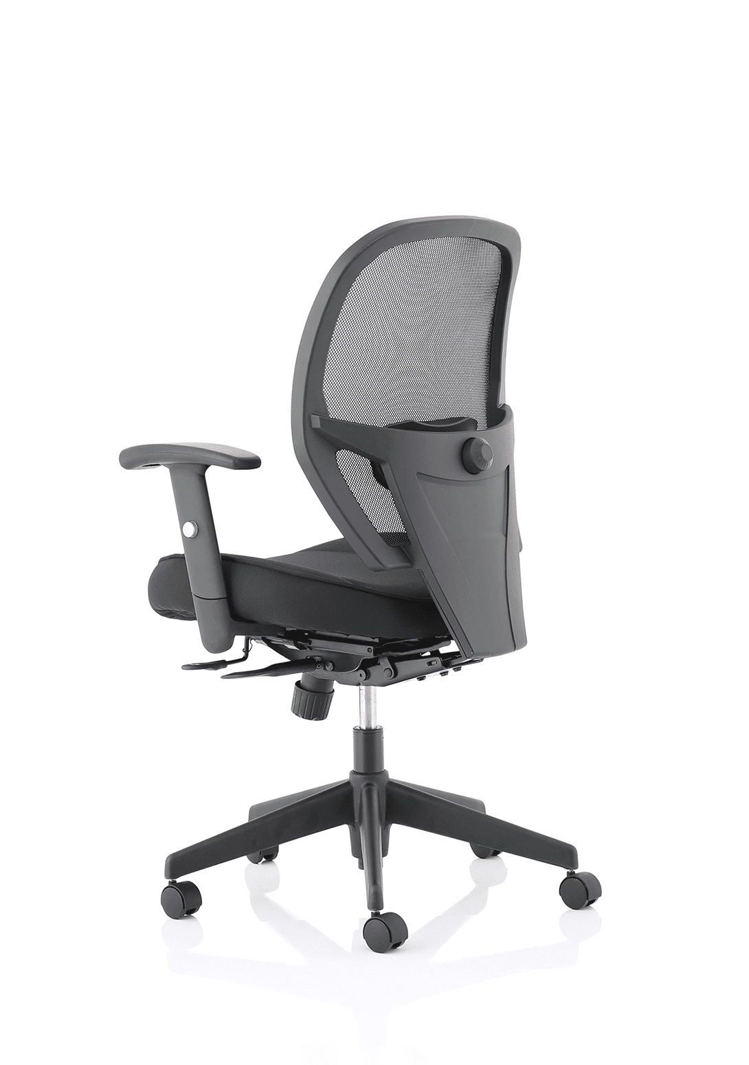 Denver High Mesh Back Black Task Operator Office Chair with Arms - Image 12