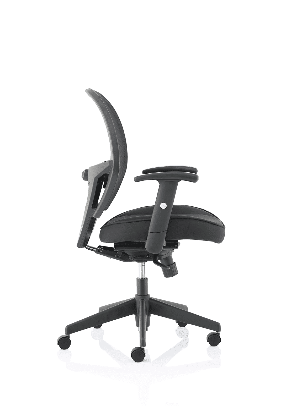 Denver High Mesh Back Black Task Operator Office Chair with Arms - Image 15