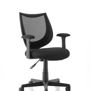 Camden Medium Back Black Mesh Task Operator Office Chair With Arms