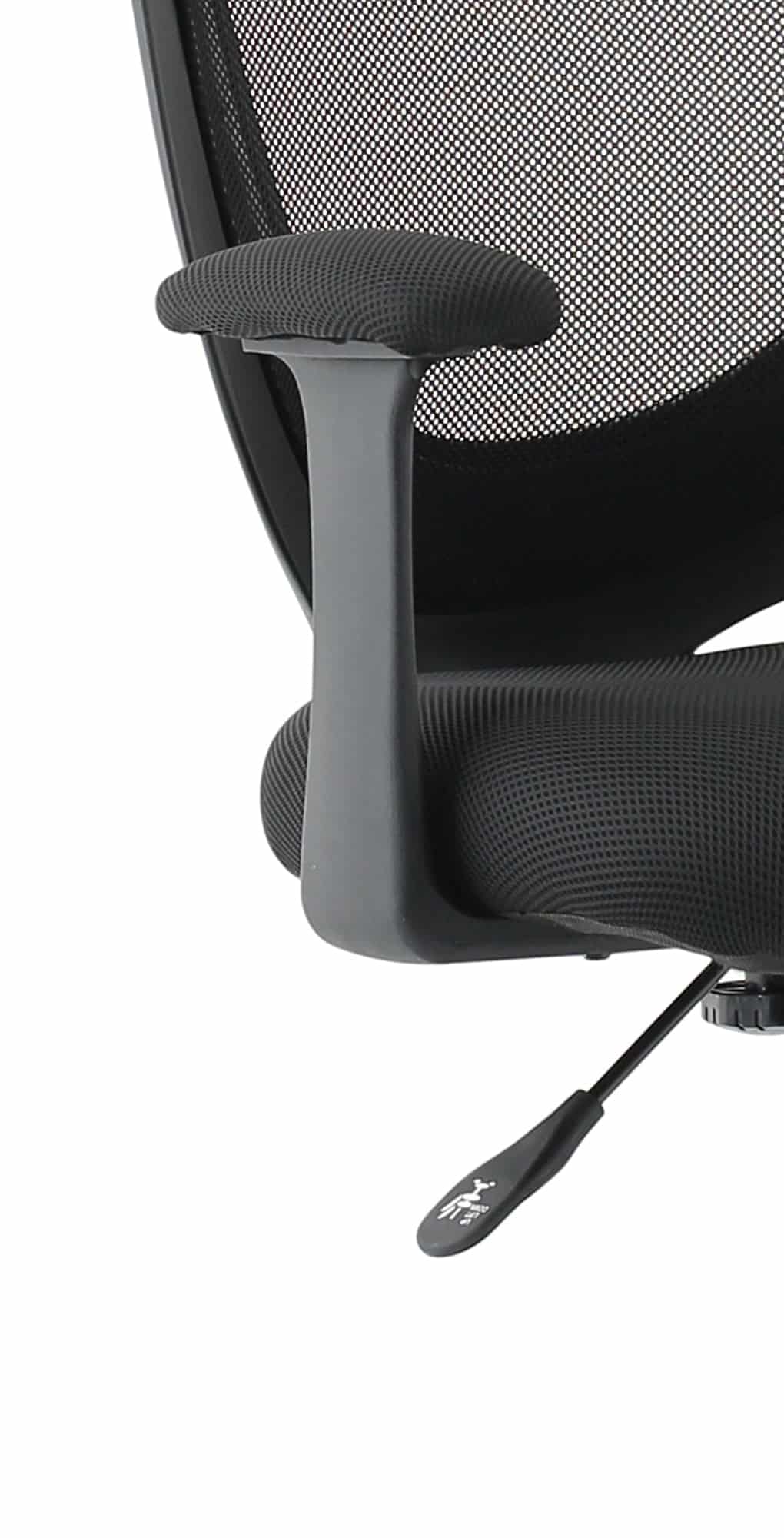 Camden Medium Back Black Mesh Task Operator Office Chair With Arms - Image 5